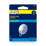 OOK 54402 Suction Cup, Plastic Base, Clear Base, 1 lb Working Load, Pack of 6