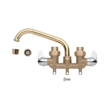 Homewerks Brass Industrial Two-Handle Bathroom Sink Faucet 3-3/8 in.