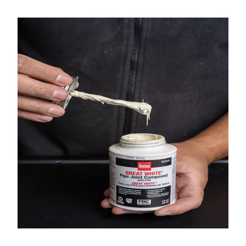 Oatey Great White White Pipe Joint Compound 4 oz, Pack of 12