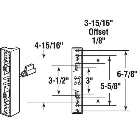 Prime-Line C 1139 Door Pull, Aluminum, Painted
