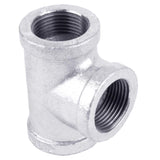STZ Industries 2-1/2 in. FIP each X 2-1/2 in. D FIP 2-1/2 in. D FIP Galvanized Malleable Iron Tee