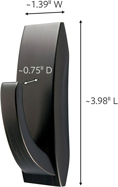 Command MR03-ORB-ES Large Hook, 5 lb, 1-Hook, Metal, Oil-Rubbed Bronze