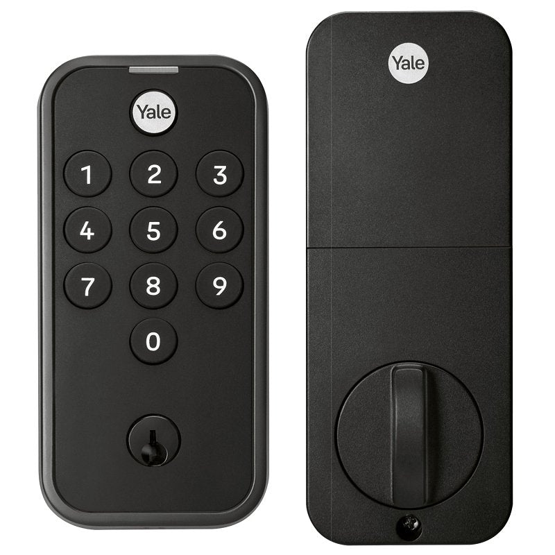 Yale Code Series YED210-NR-BSP Keypad Lock, Grade 3 Grade, Keyed Different Key, Metal, Black Suede, KW1 Keyway
