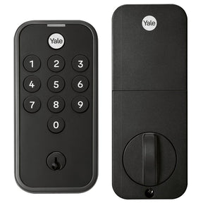 Yale Code Series YED210-NR-BSP Keypad Lock, Grade 3 Grade, Keyed Different Key, Metal, Black Suede, KW1 Keyway
