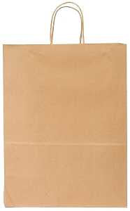 Duro Bag Dubl Life 87124 Shopping Bag, 10 in L, 5 in W, 13 in H, Kraft Paper, Brown