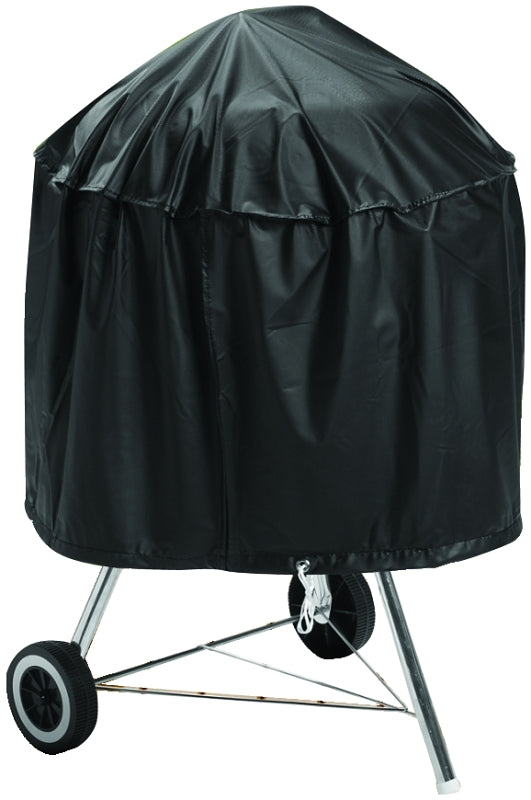 Omaha SPC05-12 Kettle Grill Cover, 29 in W, 18 in H, Vinyl, Black