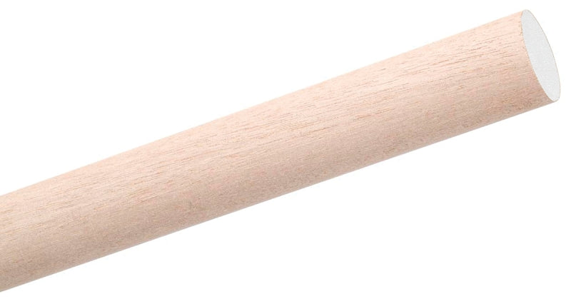 Waddell 6308UB Dowel Rod, 1/2 in Dia, 36 in L, Hardwood, Pack of 20