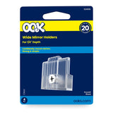 OOK 50226 Mirror Clip Set, Plastic, Clear, Wall Mounting, Pack of 12