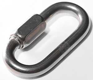 Baron 7350ST-1/8 Quick Link, 132 lb Working Load, 316 Stainless Steel