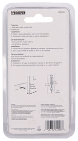 ProSource H61-Z013C-PS Light-Duty Door Stop, 3/4 in Dia Base, 3 in Projection, Plastic & Steel, Satin Nickel