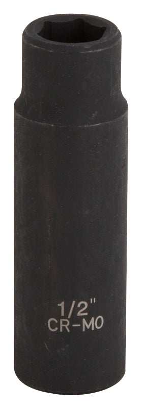 Vulcan MT6580172 Deep Impact Socket, 1/2 in Socket, 1/2 in Drive, Deep Drive, 6-Point, Chrome Molybdenum Steel