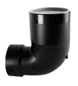 Charlotte Pipe 4 in. Hub X 3 in. D Spigot ABS Elbow