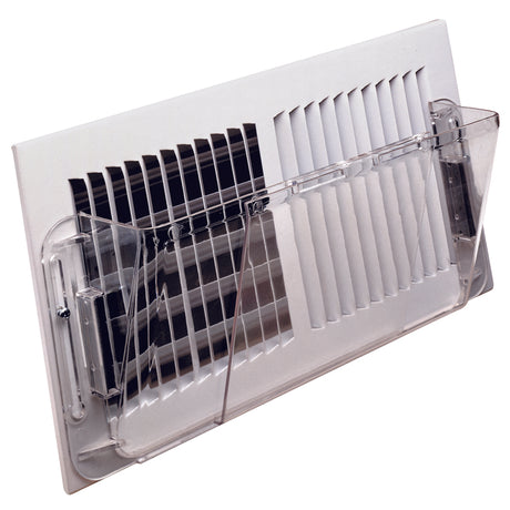 Deflect-O 5-1/2 in. H X 10-16 in. W 1-Way Silver Plastic Air Deflector