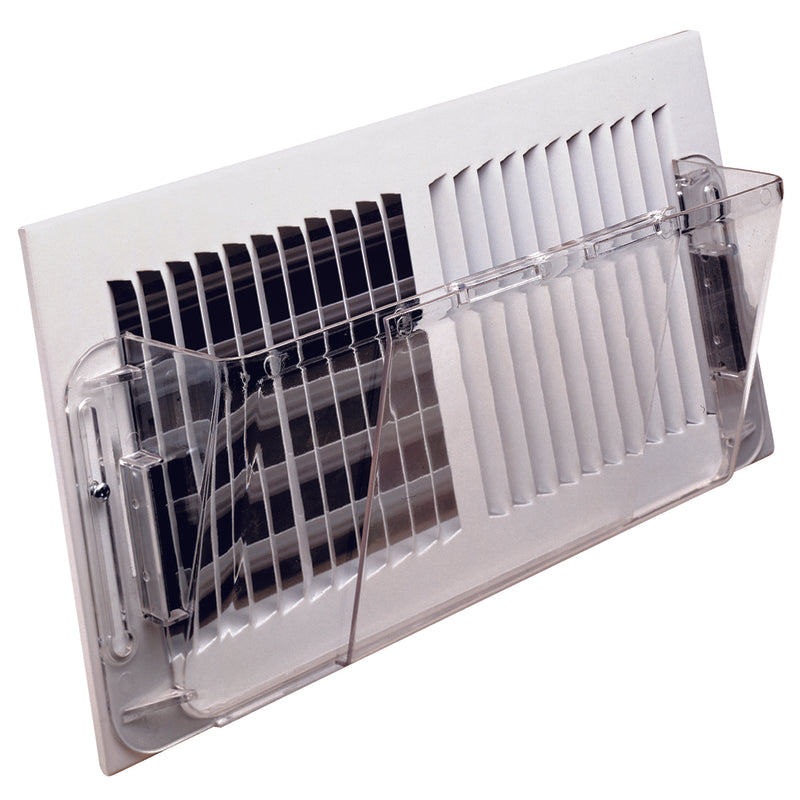 Deflect-O 5-1/2 in. H X 10-16 in. W 1-Way Silver Plastic Air Deflector