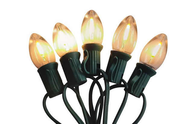 Santas Forest 25718 LED Filament Retro Light Set, 25-Lamp, LED, Clear, 25000 hr Average Life, 17 ft L