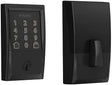 Schlage BE Series BE489WBV CEN 622 Electronic Deadbolt, Century Design, Matte Black, Residential, 1 Grade, Metal, Yes