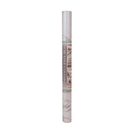 Con-Tact Creative Covering 09F-C9AB63-12 Shelf and Drawer Liner, 18 in L, 9 ft W, PVC Vinyl, Gray