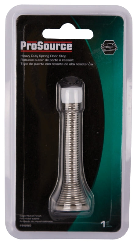 ProSource H62-B043C-PS Heavy-Duty Spring, 15/16 in Dia Base, 3-1/8 in Projection, Plastic & Steel, Satin Nickel