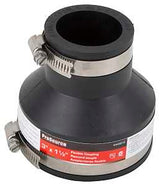 ProSource FC56-315 Coupling, 3 x 1-1/2 in, Cast Iron, Plastic and Steel Drain Pipes, PVC, Black