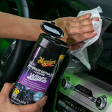 Meguiar's Quik Interior Detailer G13600 Cleaning Wipes, Slight Flowery Fragrance, 25-Wipes