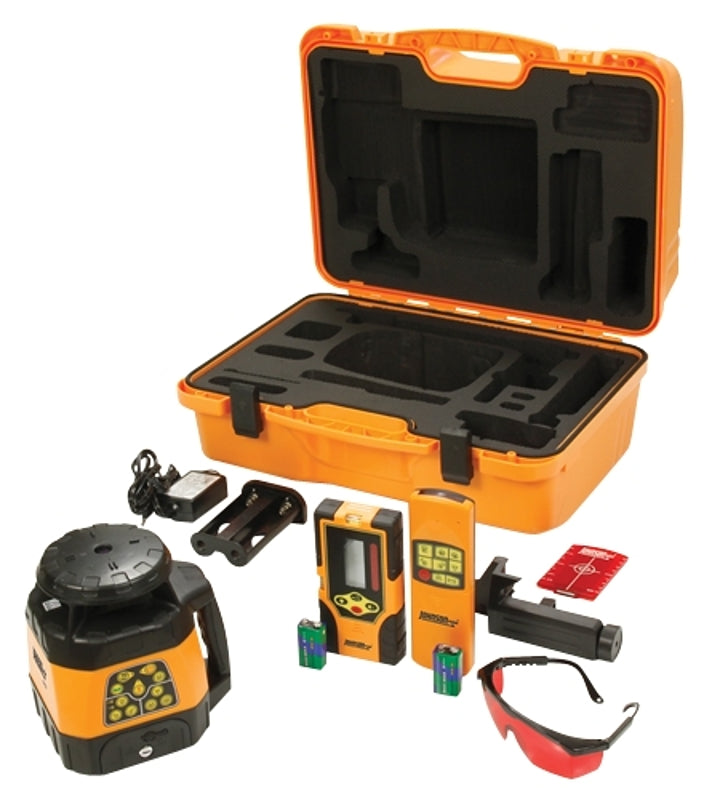 Johnson 40-6529 Laser Level Kit, 200 ft, +/-1/8 in at 100 ft Accuracy, Red Laser