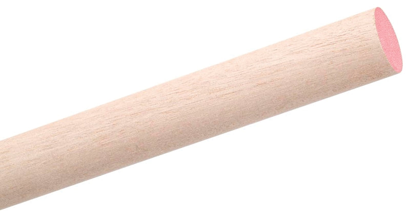 Waddell 6318UB Dowel Rod, 1-1/8 in Dia, 36 in L, Aspen Wood, Pink, Pack of 4