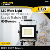 PowerZone O-YWL-6000 Work Light, 60 Hz, 1-Lamp, LED Lamp, 6000 Lumens, 4000 K Color Temp, Black