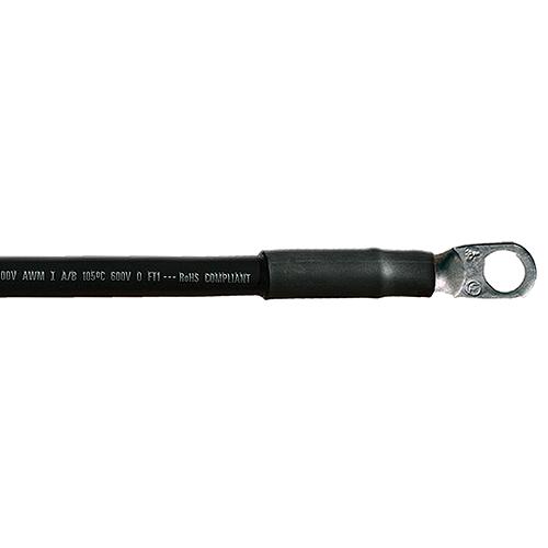 Cobra Wire A2002T0724IN Tinned Copper Battery Cable, 2 AWG, 24″, Black