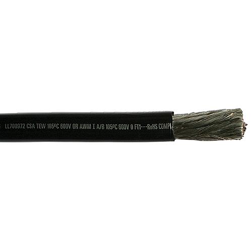 Cobra Wire A2120T07050FT Tinned Copper Battery Cable, 2/0, 50', Black