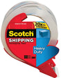 Scotch 3850S-RD Series Packaging Tape, 38.2 yd L, Clear, 1.88 in W, 3.1 mil, Polypropylene Backing