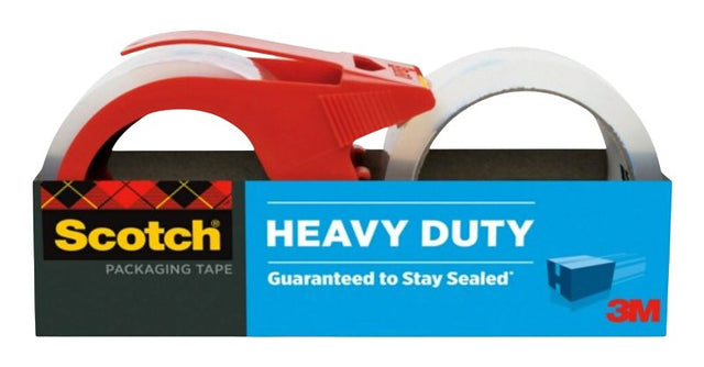 Scotch 3850S-21RD-3GC Packaging Tape, 38.2 yd L, 1.88 in W, Polypropylene Backing, Clear
