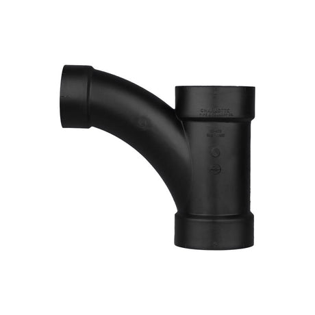 Charlotte Pipe 4 in. Hub X 4 in. D Hub ABS Wye