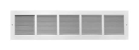 Tru Aire 6 in. H X 30 in. W 1-Way Powder Coat White Steel Baseboard Return Grille