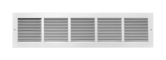 Tru Aire 6 in. H X 30 in. W 1-Way Powder Coat White Steel Baseboard Return Grille