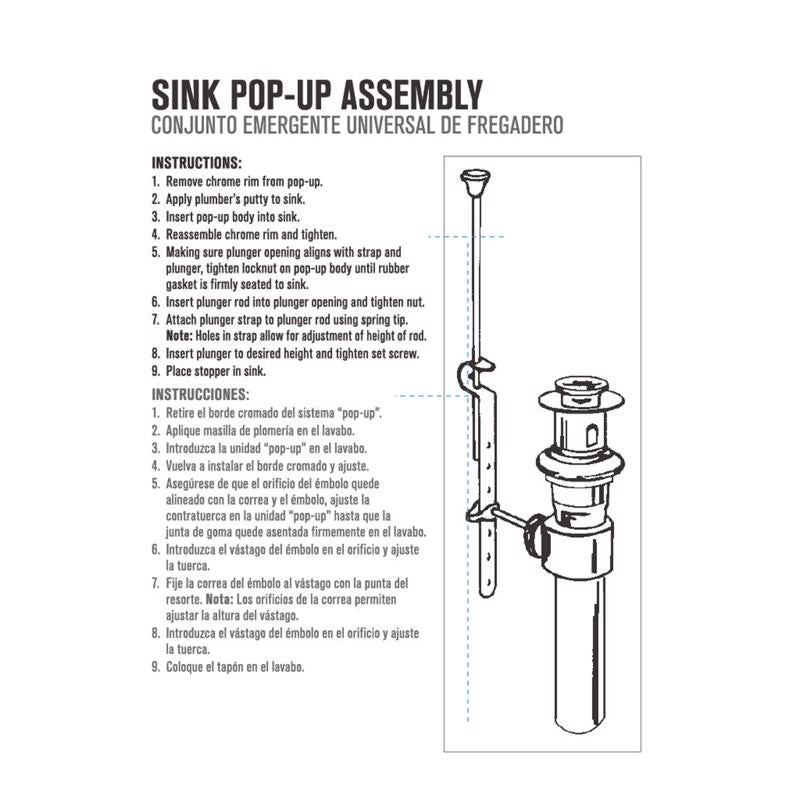 Ace 1-1/4 in. Polished Chrome Pop-Up Drain Assembly