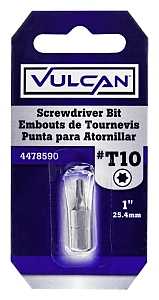 Vulcan 307241OR Screwdriver Bit, Hex Shank, S2 Chrome Molybdenum Steel