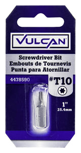 Vulcan 307241OR Screwdriver Bit, Hex Shank, S2 Chrome Molybdenum Steel