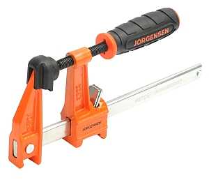 Jorgensen 3706 Bar Clamp, 600 lb, 6 in Max Opening Size, 2-1/2 in D Throat, HCS Body
