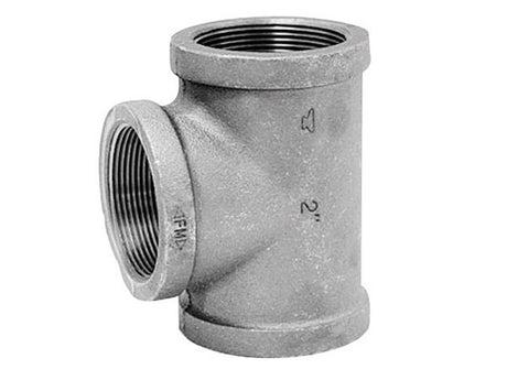 Anvil 3/8 in. FPT X 3/8 in. D FPT 3/8 in. D FPT Black Malleable Iron Tee