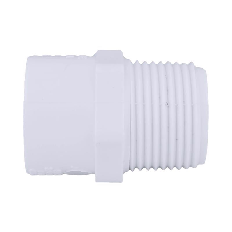 Charlotte Pipe Schedule 40 3/4 in. MPT X 1/2 in. D Slip PVC Pipe Adapter 1 pk, Pack of 25