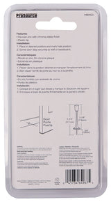 ProSource H20-Z022C-PS Heavy-Duty Rigid Door Stop, 15/16 in Dia Base, 3-1/8 in Projection, Die-Cast Zinc & Plastic