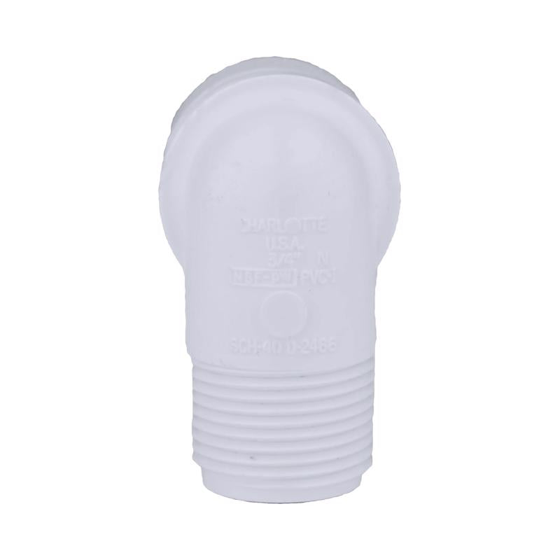 Charlotte Pipe Schedule 40 3/4 in. Slip X 3/4 in. D MPT PVC Street Elbow 1 pk, Pack of 25