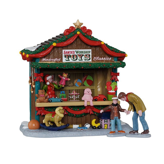 Lemax 53737 Christmas Decor, 5.47 in H, Santa's Workshop, Resin, Pack of 8