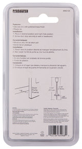 ProSource H20-Z020C-PS Heavy-Duty Rigid Door Stop, 15/16 in Dia Base, 3-1/8 in Projection, Die-Cast Zinc & Plastic