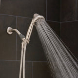 Oxygenics PowerFlow Brushed Nickel ABS Plastic 3 settings Handheld Showerhead 1.75 gpm