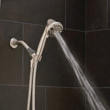 Oxygenics PowerFlow Brushed Nickel ABS Plastic 3 settings Handheld Showerhead 1.75 gpm