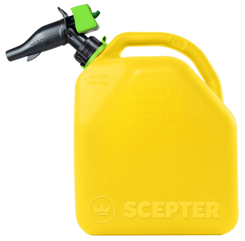 Scepter FR1D501 Diesel Container, 5 gal, HDPE, Yellow