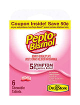 Pepto Bismol Lil Drugstore Upset Stomach Reliever 6 ct 6 pk, Pack of 6
