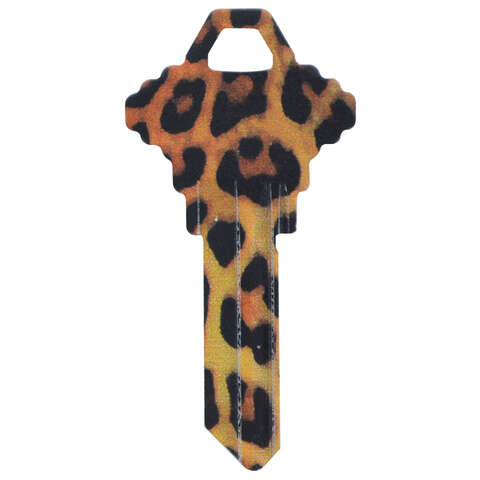 HILLMAN Wackey Leopard House/Office Universal Key Blank SC1 Single, Pack of 6