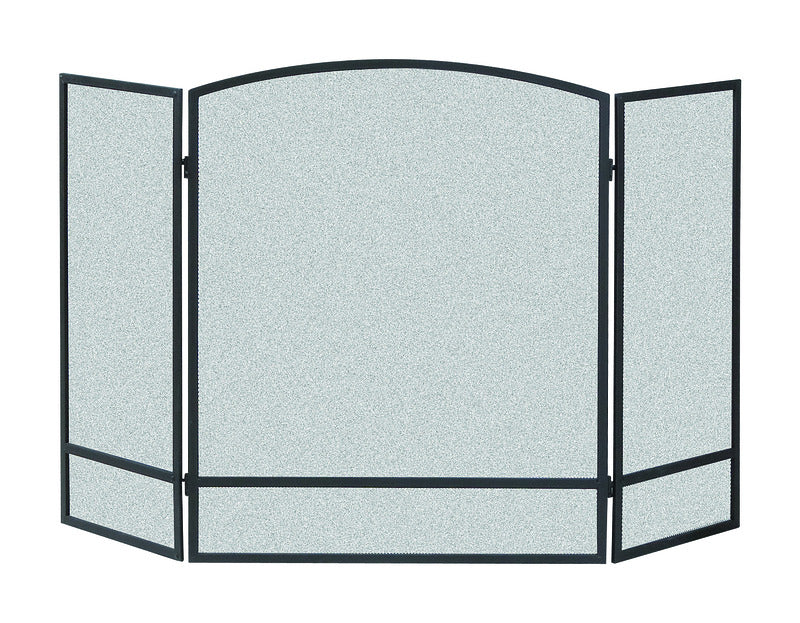 Panacea Black/Gray Matte Steel Fireplace Screen, Pack of 2
